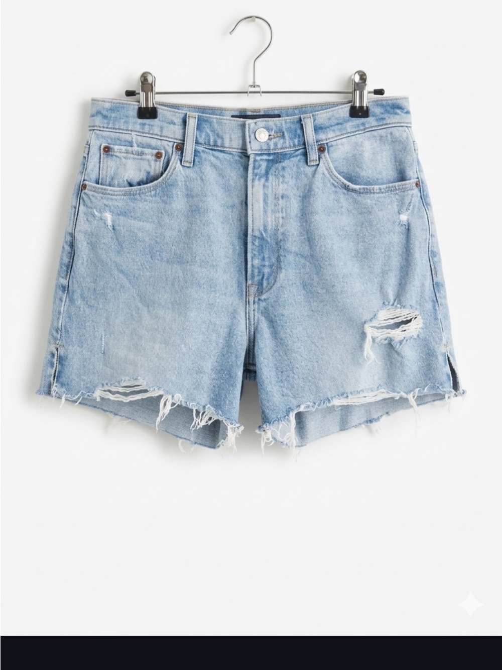 Abercrombie & Fitch Curve Love The 4" Mom Short High Rise Distressed Denim 29/8